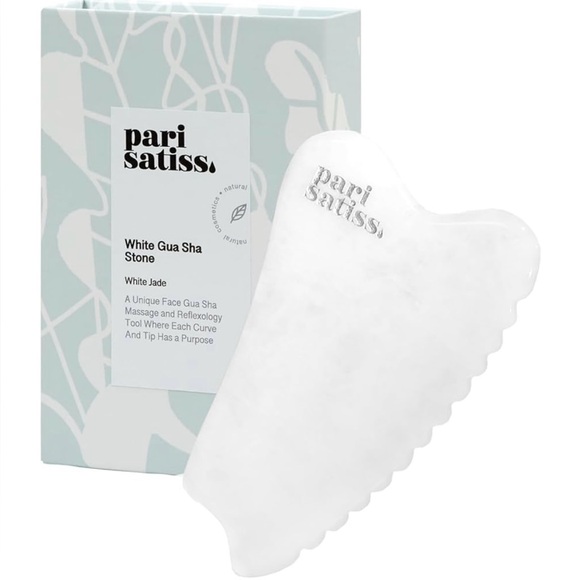 Other - Pari Satiss White Jade Hand Carved Gua Sha Facial Tool